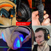 SADES USB 7.1 Stereo wired gaming headphones game headset over ear with mic Voice control for laptop computer gamer|Phone Earphones & Headphones