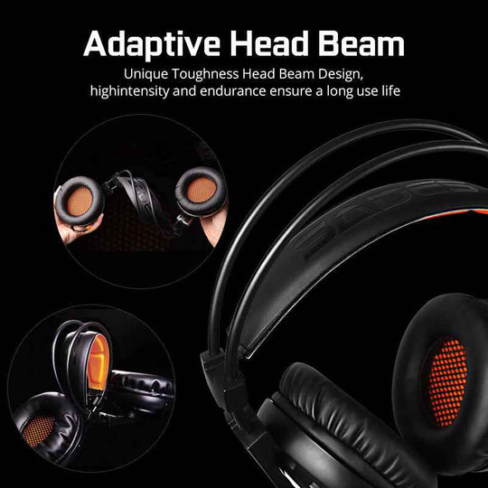 SADES USB 7.1 Stereo wired gaming headphones game headset over ear with mic Voice control for laptop computer gamer|Phone Earphones & Headphones
