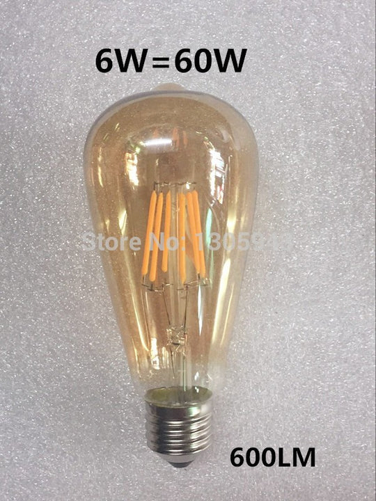 Vintage ST64 LED Filament Bulb 2W-12W Dimmable E27 B22 Gold Glass Edison Lamp 2700K 360 Degree Beam Frontier General Hardware