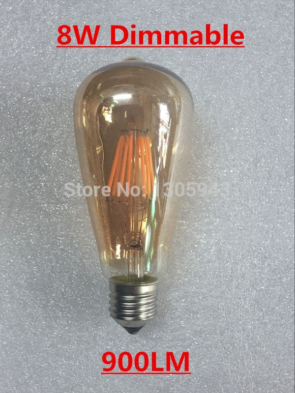 Vintage ST64 LED Filament Bulb 2W-12W Dimmable E27 B22 Gold Glass Edison Lamp 2700K 360 Degree Beam Frontier General Hardware