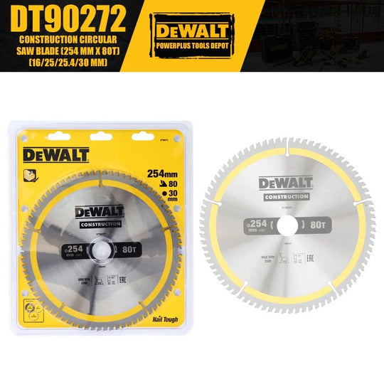 Dewalt Construction Circular Saw Blade 254mm 60T And 80T For 16mm 25mm 25.4mm 30mm Bores Frontier General Hardware