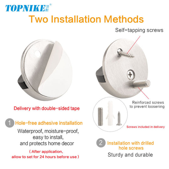 No Drill Stainless Steel Door Stopper With Floor Suction For Glass Doors And Room Doors Easy Install Durable Door Top Frontier General Hardware