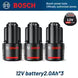 Bosch battery 12V battery, 2.0Ah BAT411 Lithium ion Rechargeable Battery BAT411A BAT412 BAT412A BAT413 Battery Charger