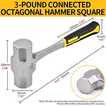 Claw Hammer 2P 3P Heavy Duty Octagonal Hammer Nail Lifting Crushing Hammer Professional Construction Multifunctional Hand Tools