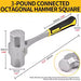 Claw Hammer 2P 3P Heavy Duty Octagonal Hammer Nail Lifting Crushing Hammer Professional Construction Multifunctional Hand Tools