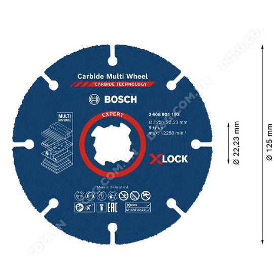 Bosch 2608901193 EXPERT Carbide Multi Wheel X-LOCK Cutiing Discs 125mm Wood Plastic Pipe Fiberglass Angle Grinder Cutting Blade Frontier General Hardware