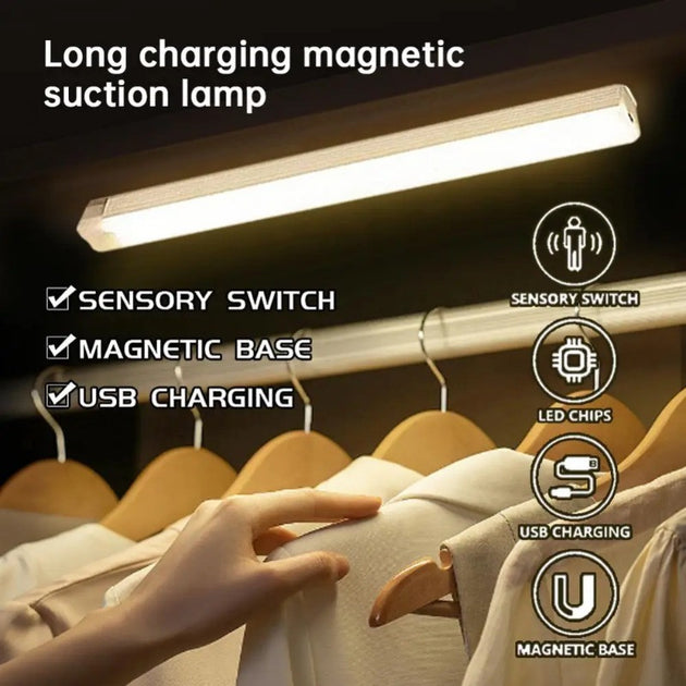 Motion Sensor Wireless LED Night Light Type C Rechargeable Cabinet Wardrobe Lamp For Kitchen Staircase Bedroom Lighting Frontier General Hardware