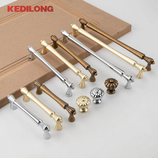 Modern Luxury Zinc Alloy Drawer Knob Pull Handle For Kitchen Cabinets 96mm 128mm 192mm Frontier General Hardware