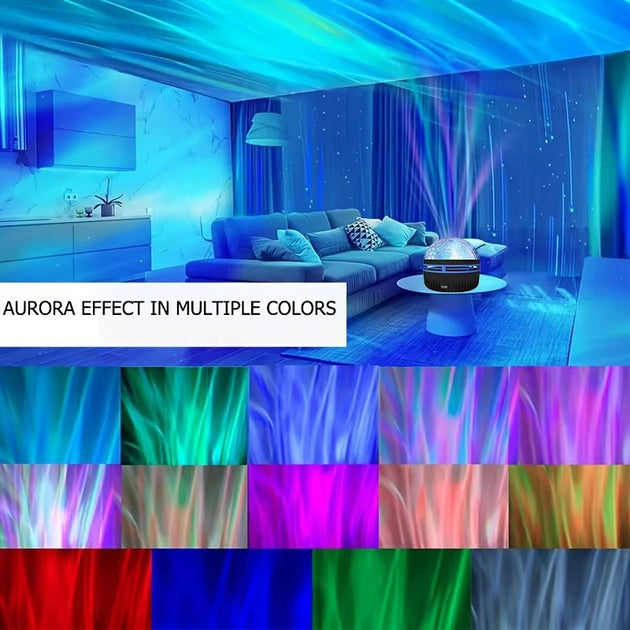 1pc Star Projector, Galaxy Projector, Water Ocean Wave Projector For Bedroom Night Light Room Decor With 7-Colors Patterns Frontier General Hardware