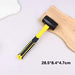 Black Rubber Hammer 2LB American Style Fiber Handle Shock Absorption Elastic Mallet for Tiling Flooring Leather Repair