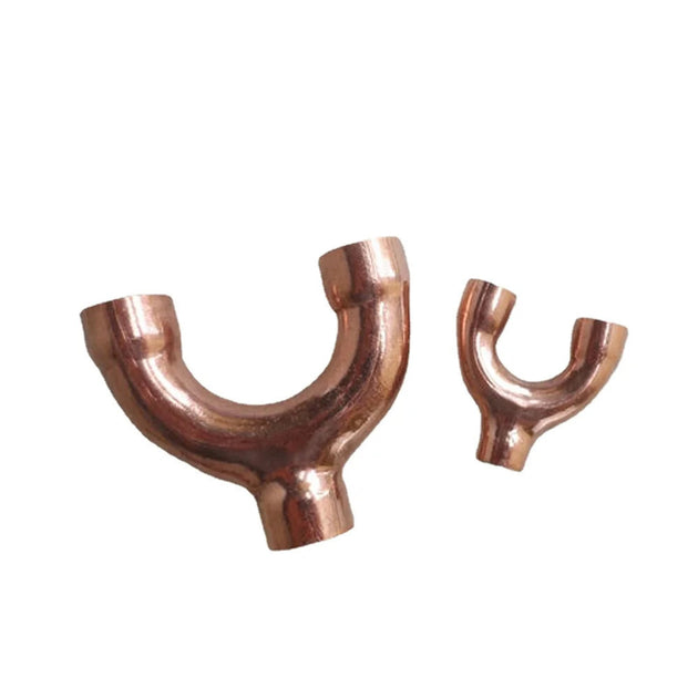 Copper End Feed Y Shaped 3 Way Reducer Solder Fitting For Air Conditioner With One Quarter Inch To Forty Two Millimeters Frontier General Hardware