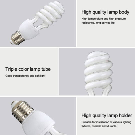 Spiral LED Light Bulb E27 Energy Saving Lamp 15 to 105W AC220V Retro Decor Bright Home Lighting Frontier General Hardware