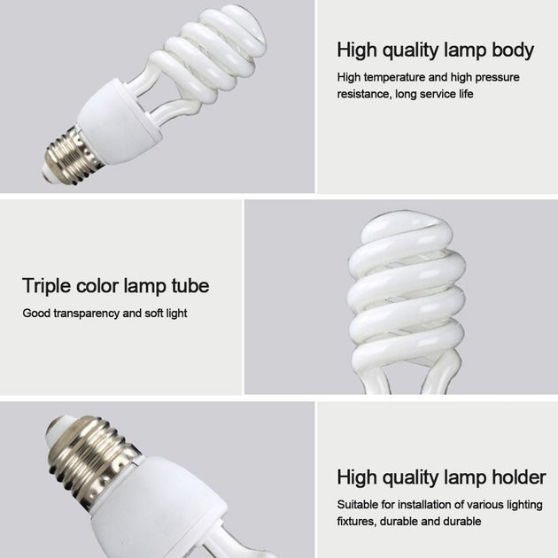 Spiral LED Light Bulb E27 Energy Saving Lamp 15 to 105W AC220V Retro Decor Bright Home Lighting Frontier General Hardware