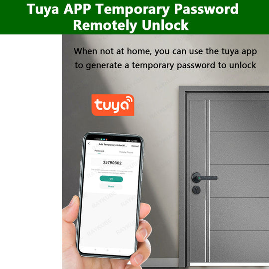 Raykube M3 Tuya BLE Digital Fingerprint Door Lock With 60 70mm Latch Remote Unlock Smart Life Tuya App Frontier General Hardware