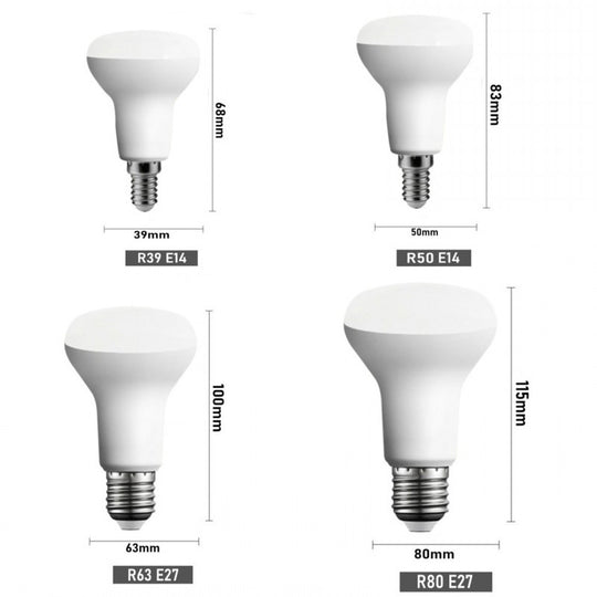 LED Bulb R39 R50 R63 R80 With E14 E27 Base 5W 9W 12W 15W Spotlight Lamp 240V Cold White Warm Frontier General Hardware