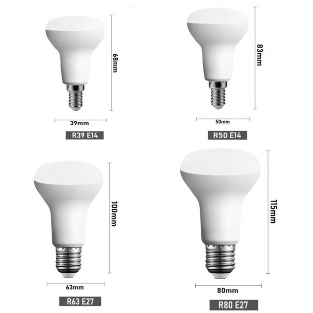 LED Bulb R39 R50 R63 R80 With E14 E27 Base 5W 9W 12W 15W Spotlight Lamp 240V Cold White Warm Frontier General Hardware