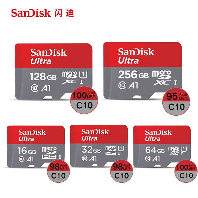 Sandisk Ultra Micro SD 128GB 32GB 64GB 256GB 16G 400GB Micro SD Card SD/TF Flash Card Memory Card 32 64 128 gb microSD for Phone|Micro SD Cards