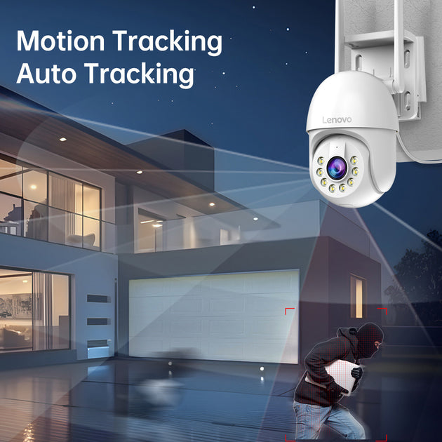 Lenovo 5MP Smart WiFi PTZ Outdoor Camera 5x Digital Zoom Auto Tracking ONVIF CCTV IP Security Surveillance Frontier General Hardware