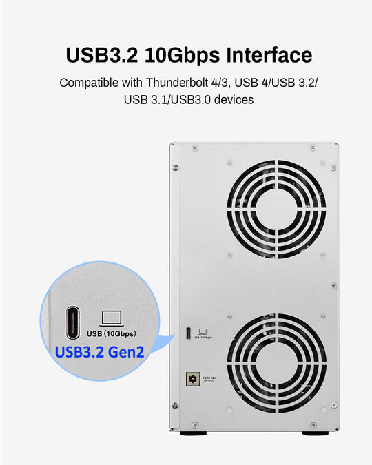 Terramaster D6 320 External HDD Enclosure USB 3 2 Gen 2 10Gbps Type C Storage Diskless Plug And Play Frontier General Hardware