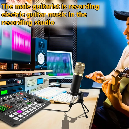 F998 Sound Card Kit Card Professional Bluetooth-Compatible Studio Record For Phone PC Audio Mixing Console Amplifier Live Mixer Frontier General Hardware