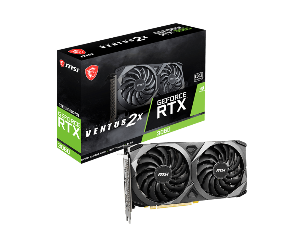 General Graphics MSI GeForce RTX 3060 Ventus 2X 12G OC Graphics Card GDDR6 192 Bit PCIe