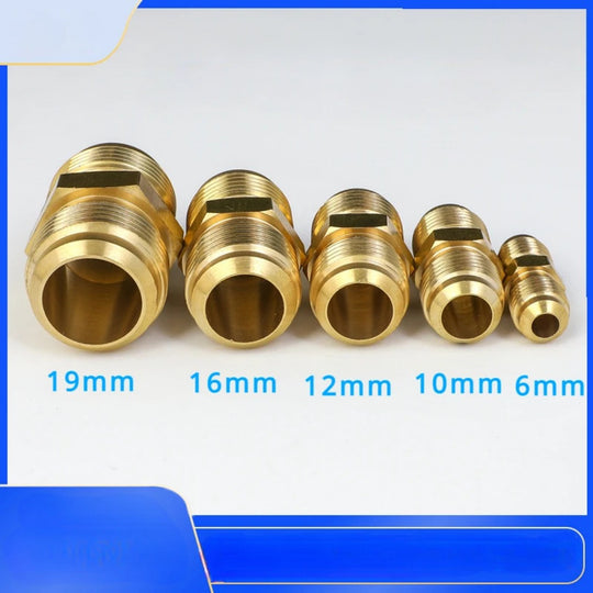 Equal Reducer Nipple Flare Tube Brass Pipe Fitting Connector SAE Standard One Quarter Inch To Seven Eighths Inch Frontier General Hardware