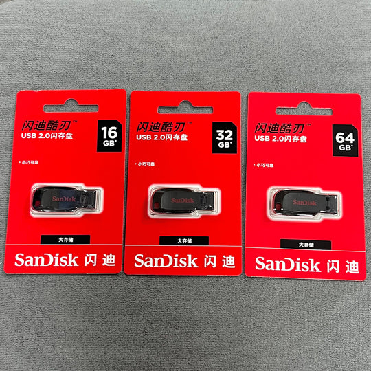 SanDisk Cruzer Blade USB Flash Drive 16GB 32GB 64GB 128GB Memory Stick Portable USB Storage for Computer Frontier General Hardware