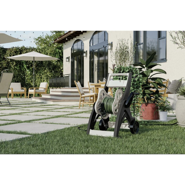 175 Foot Hose Reel Cart Durable and Portable for the Garden with 7 Inch Wheels and Storage Hook Frontier General Hardware