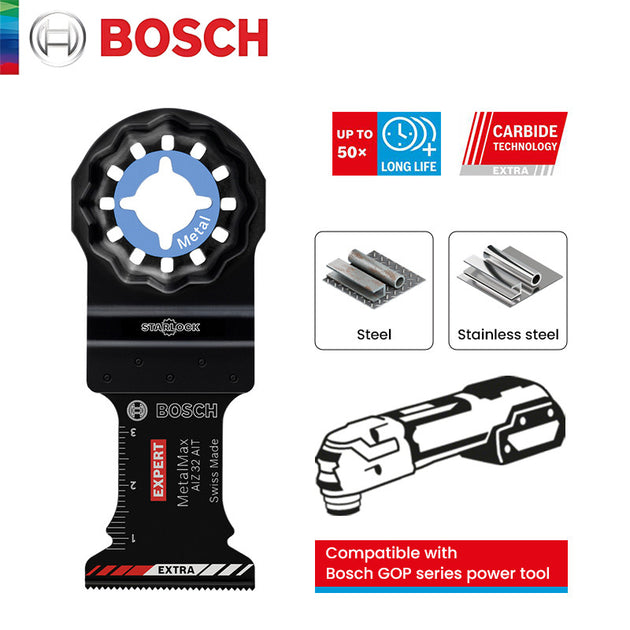 Bosch Starlock Expert Metal Max AIZ 32 AIT Carbide Oscillating Saw Blade 32x91mm for GOP12V-28 GOP30-28 GOP185-LI Frontier General Hardware