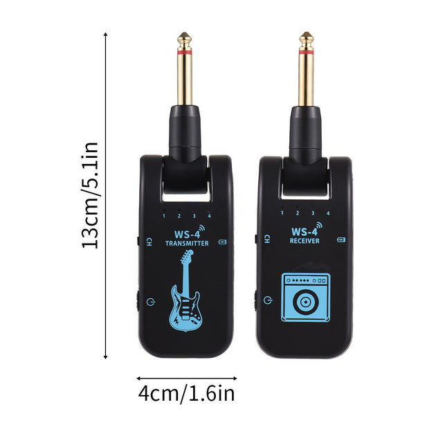 2.4G Wireless Guitar System Transmitter Receiver Set For Electric Guitar And Bass With Real Time 48K 16Bit Transmission Frontier General Hardware