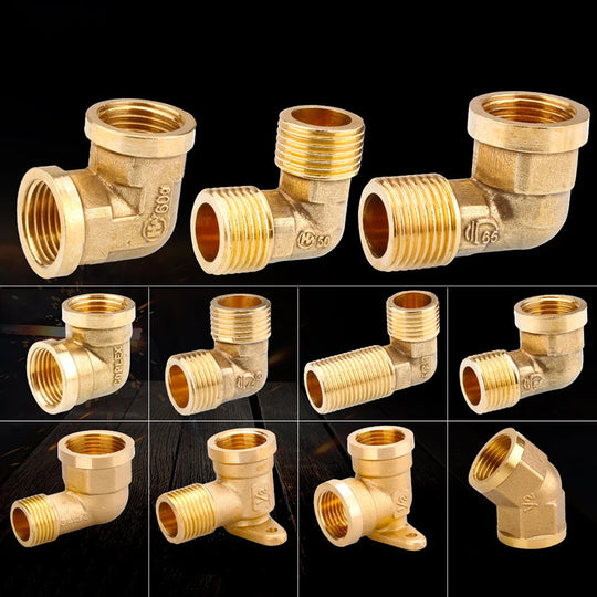 Copper BSP Elbow Fittings 90 Degree And 45 Degree Female To Male Thread Water Pipe Adapter Frontier General Hardware