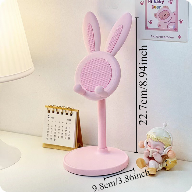 Cute Rabbit Desktop Phone Stand Ergonomic Adjustable Holder For All Phones And Tablets Metal Construction Frontier General Hardware