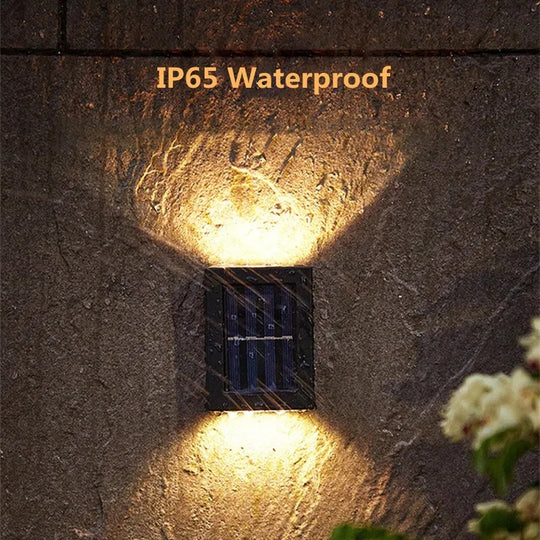 Solar LED Outdoor Wall Light With Sensor Waterproof Garden Lamp Exterior Decor Fence And Stairs Frontier General Hardware