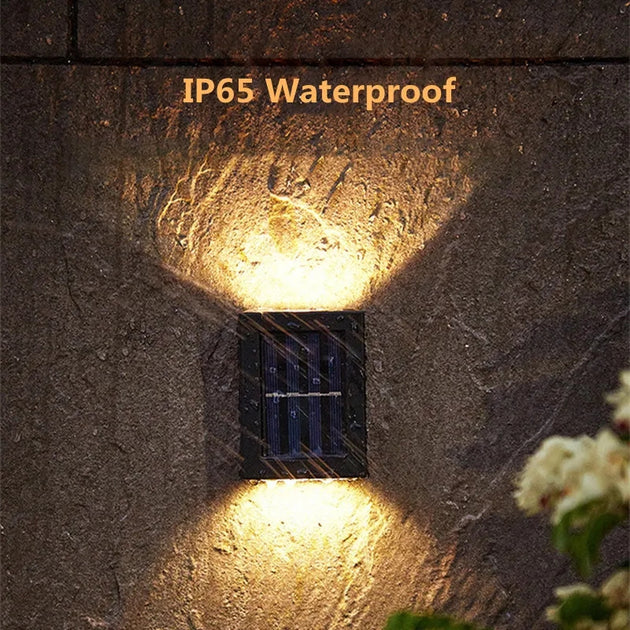Solar LED Outdoor Wall Light With Sensor Waterproof Garden Lamp Exterior Decor Fence And Stairs Frontier General Hardware