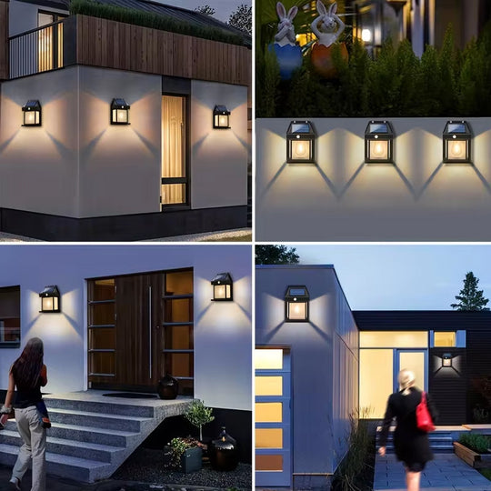 Outdoor Solar Tungsten Wall Light with Motion Sensor, IP65 Waterproof LED Safety Light for Patio/Deck/Porch/Barn/Balcony Frontier General Hardware