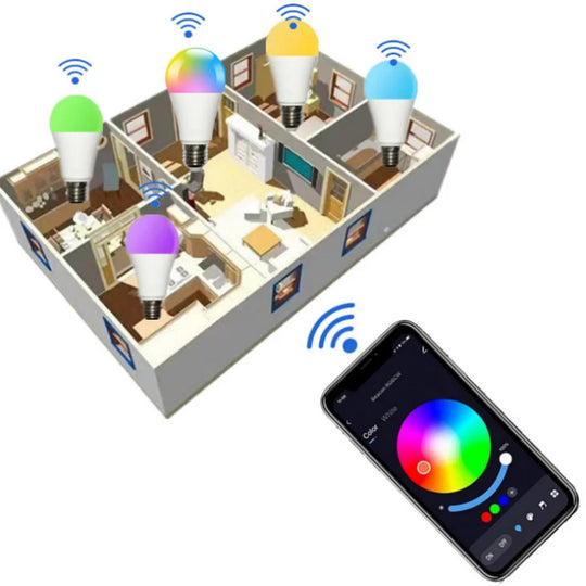 E27 Bluetooth 4 Point 0 Smart LED Bulb Tuya App Control Dimmable 15W RGB CW WW Color Changing For iOS Android Frontier General Hardware
