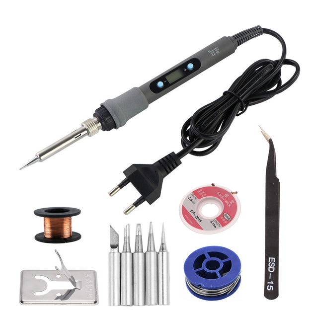 60W 80W Adjustable Temperature Soldering Iron With Digital Display And Interchangeable Tips For Electronics Repair Frontier General Hardware