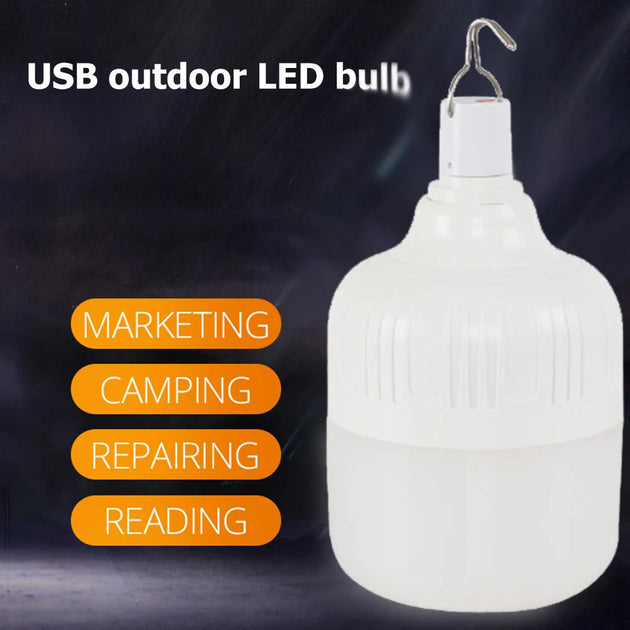 650W Portable USB Rechargeable LED Bulb Tent Light With 5 Lighting Modes High Power Camping Lantern Outdoor Lamp Frontier General Hardware