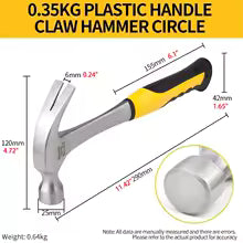 Claw Hammer 2P 3P Heavy Duty Octagonal Hammer Nail Lifting Crushing Hammer Professional Construction Multifunctional Hand Tools
