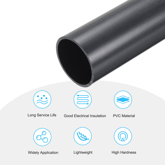 Deep Grey PVC Pipe 0.2-0.5m Length ID 22.2-104mm OD 26-114mm For Garden Irrigation Aquarium Fish Tank DIY Tube Frontier General Hardware
