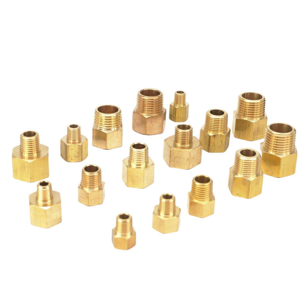 Brass Pipe Fitting Connector Adapter With NPT And BSPT Threads One Eighth To One Half Inch For Pressure Gauge Frontier General Hardware