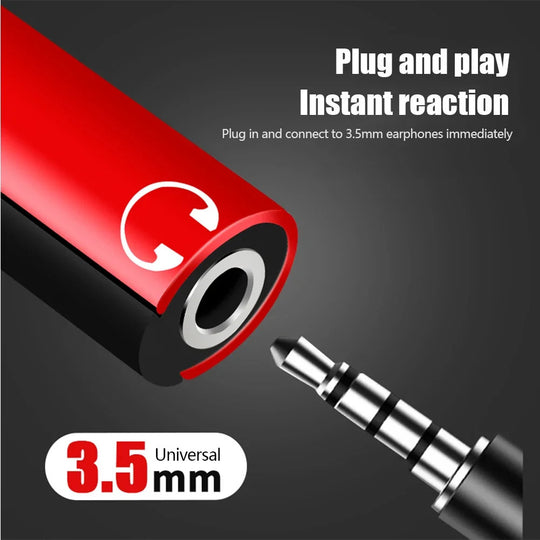 Type C Dual-port Audio Adapter To 3.5Mm Jack Headphone 2-in-1 Adapter Audio Charger Dispenser Accessories Only For Xiaomi Huawei Frontier General Hardware