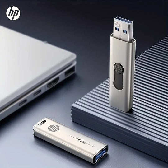 HP USB Flash Drive 3.2 32GB 64GB High Speed Sticks External Storage Metal Pen Drive Creative Personality Car Music Frontier General Hardware