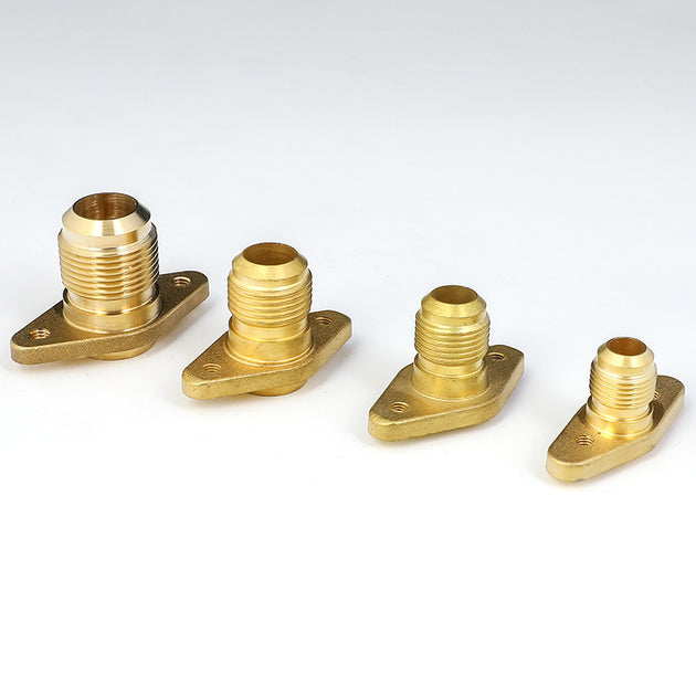 Brass Air Conditioning Fitting Forged SAE Quarter and Half UNF Thread Welding Flange Valve Flare Pipe Adapter Frontier General Hardware