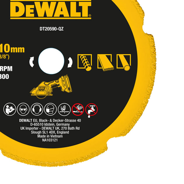 DEWALT DT20590 76mm by 10mm Multi Material Diamond Cutting Wheel for Dust Reduction and Straight Cut Frontier General Hardware