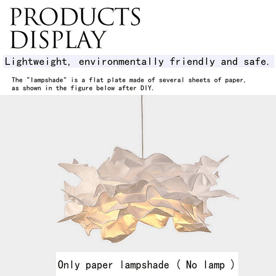 43cm Cloud Lamp Shade DIY Art Flower Light Shade Ceiling Lampshade Decoration Chandelier Pendant For Living Room Bedroom Frontier General Hardware