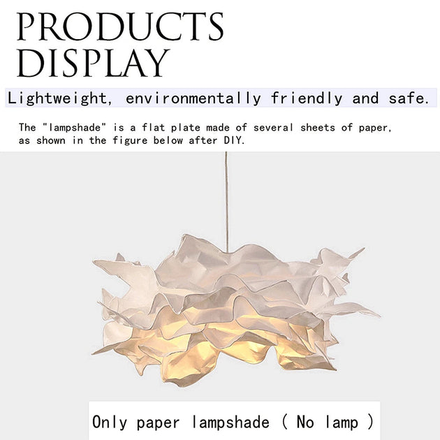43cm Cloud Lamp Shade DIY Art Flower Light Shade Ceiling Lampshade Decoration Chandelier Pendant For Living Room Bedroom Frontier General Hardware