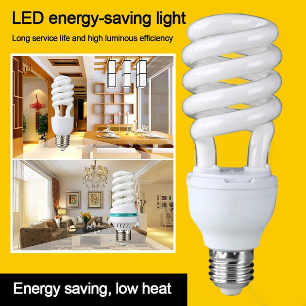 Spiral LED Light Bulb E27 Energy Saving Lamp 15 to 105W AC220V Retro Decor Bright Home Lighting Frontier General Hardware