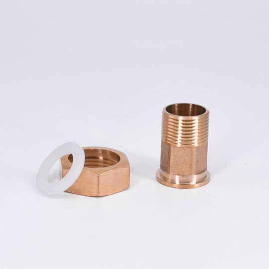 Brass BSP Female to BSP Male Reducer Fitting DN25 to DN20 1 Inch to Three Quarter Inch Hex Nut 40mm Frontier General Hardware