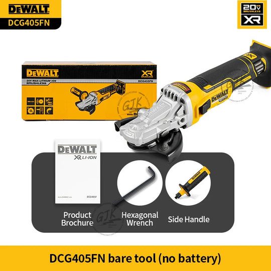 Dewalt 18V XR Brushless 125mm Angle Grinder DCG405FN Cordless Power Tool With Electronic Brake And Kickback Reduction Frontier General Hardware